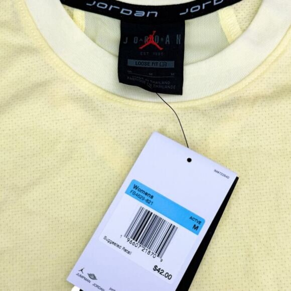 Jordan Women's Diamond Tank In Citron Tint Black Size Medium - Picture 4 of 5